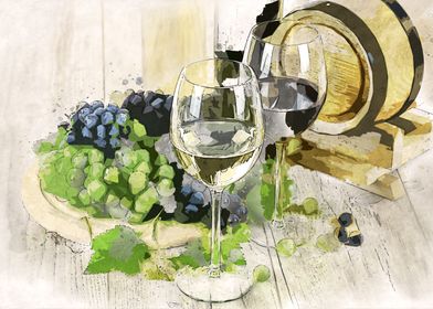 Wine Watercolor