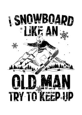 Snowboard Grandpa Gift