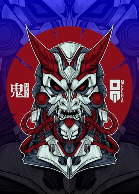 Epic Vector Samurai skull