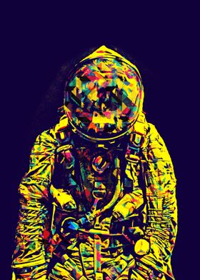 astronaut space pop art