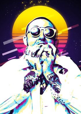 Metal Poster Displate Mac Miller with magnet mounting system for