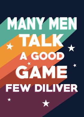 Many men talk a good game 