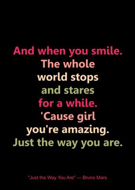 And when you smile 