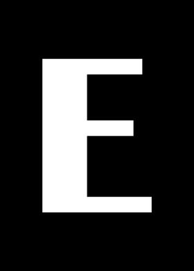 Alphabet letter E