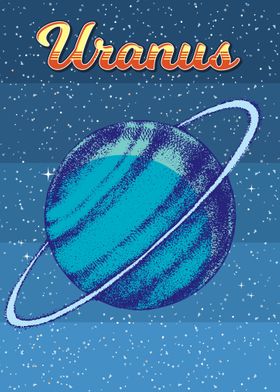 Retro Uranus Planet Space