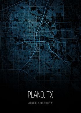 Plano Texas City Map