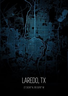 Laredo Texas City Map