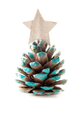 Christmas pine cone placeh