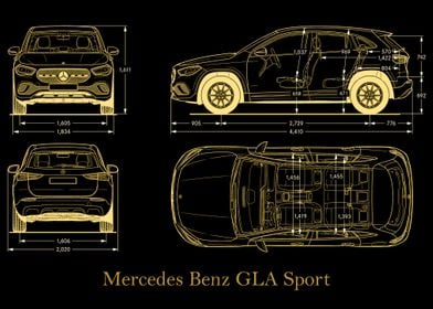 Mercedes Benz GLA gold 