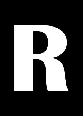 Alphabet letter R