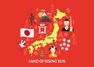 Land of rising sun japan