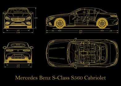 Mercedes Benz SClass gold 