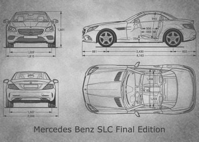 Mercedes Benz SLC  gray