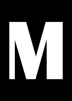 Alphabet letter M