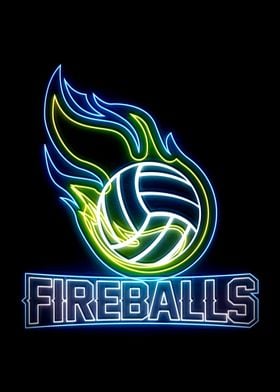  volleyball neon 