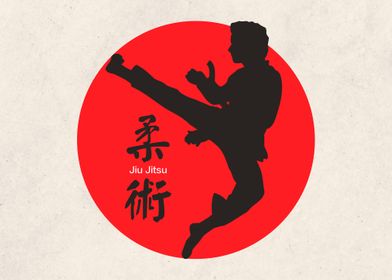 jiu jitsu vintage poster 