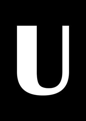 Alphabet letter U