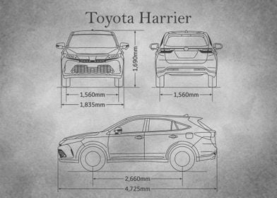 Toyota Harrier gray old 