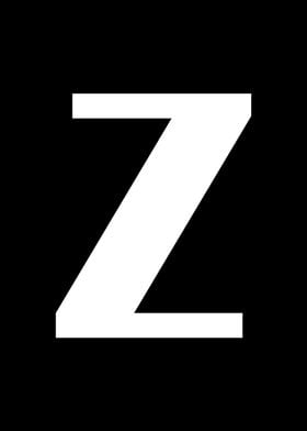 Alphabet letter Z