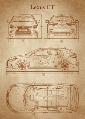 Lexus CT2019 Blueprint old