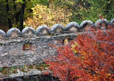 Castle Wall In Autumn