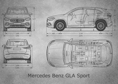 Mercedes Benz GLA  gray 