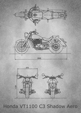 Honda VT1100 3 Shadow Aer