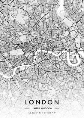 London City Map White