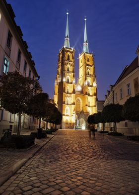 Wroclaw Cathedral at Night