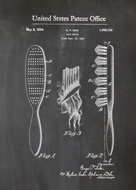 36 Hair Brush Patent