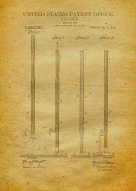 84 Billiard Cue Patent 19