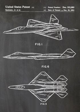 22 YF23 Airplane Patent