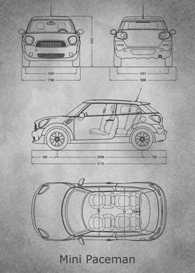 Mini Paceman 2012 gray