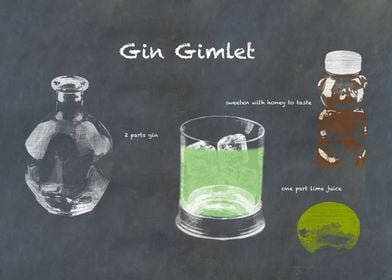 Gin Gimlet Cocktail