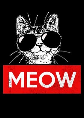 Meow Cat Cool Sun Glasses