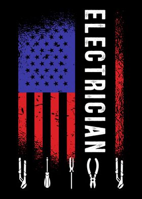 Electricians American Flag