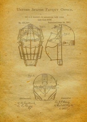 90 Baseball Mask Patent