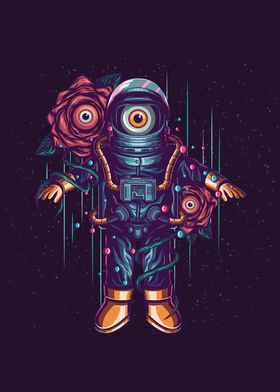 Funny alien astronaut