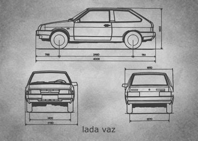 lada vaz 2108 gray old 