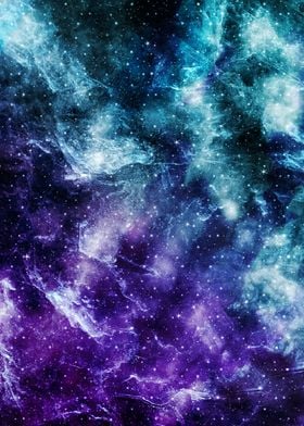 'Purple Teal Galaxy 5' Poster by Anita's & Bella's Art | Displate