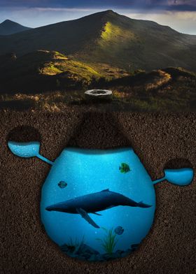 Whale in well