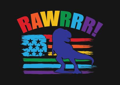 Rawarrr dinosaur LGBTQ