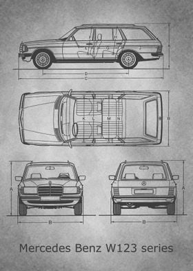 Mercedes Benz W123 gray