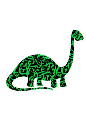 Brontosaur With Arabic