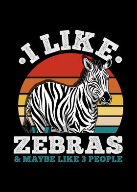 Zebras Introvert Retro