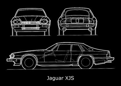 Jaguar XJS 1978 Blueprint