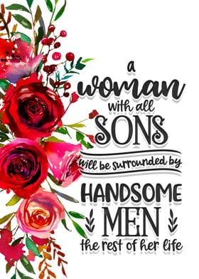 A woman with all sons