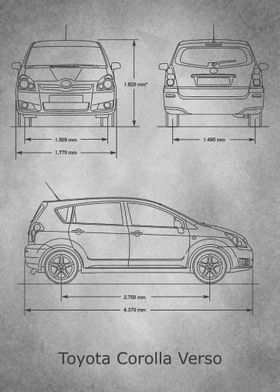 Toyota Corolla Verso gray 