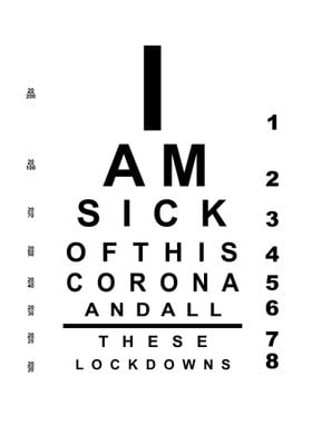 sick of corona eye chart