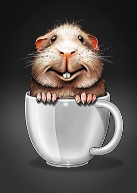 Guinea Pig In Coffee Cup